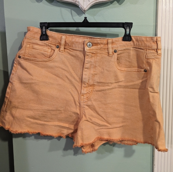 American Eagle Outfitters Pants - 🔥NWT🔥: American Eagle Breezy Bottoms Orange Jean Shorts